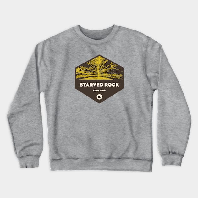 Starved Rock State Park Illinois Crewneck Sweatshirt by esskay1000